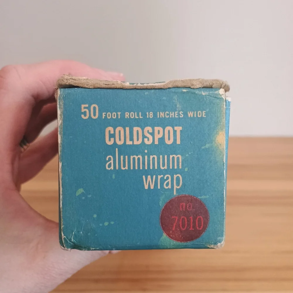RARE Vintage Cold Spot Sears & Roebuck Aluminum Foil Wrap 50 Ft